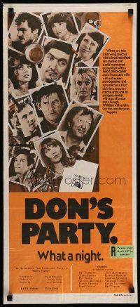 5r436 DON'S PARTY Aust daybill '76 early Bruce Beresford Australian political comedy!