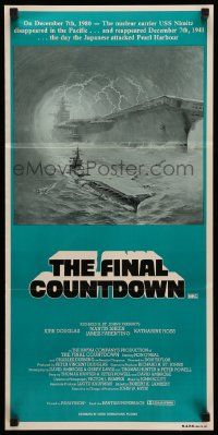 5r448 FINAL COUNTDOWN Aust daybill R80s cool sci-fi artwork of the U.S.S. Nimitz aircraft carrier!