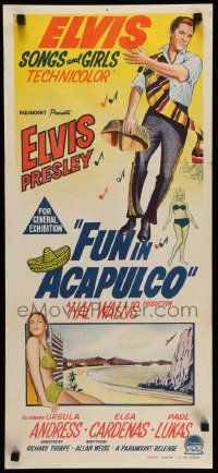 5r455 FUN IN ACAPULCO Aust daybill '63 Elvis Presley in fabulous Acapulco, sexy Ursula Andress!