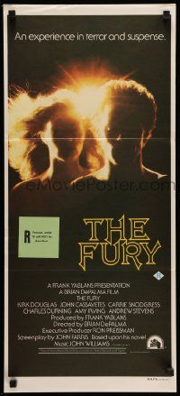 5r456 FURY Aust daybill '78 Brian De Palma, Kirk Douglas, an experience in terror & suspense!