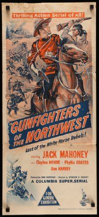 5r467 GUNFIGHTERS OF THE NORTHWEST Aust daybill '54 Jock Mahoney in mightiest super-serial of all!