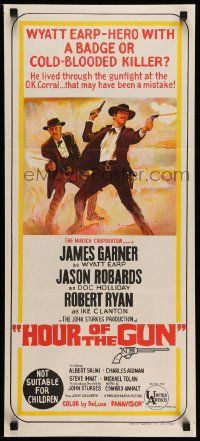 5r483 HOUR OF THE GUN Aust daybill '67 James Garner as Wyatt Earp, John Sturges, stone litho!