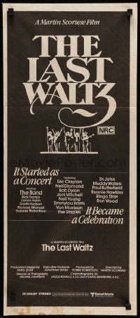 5r504 LAST WALTZ Aust daybill '78 Martin Scorsese, a rock concert that became a celebration!