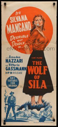 5r514 LURE OF THE SILA Aust daybill '49 Silvana Mangano, more dangerous than ever, Wolf of Sila!