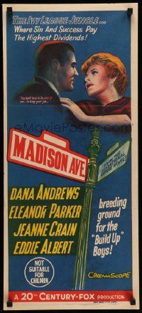 5r519 MADISON AVENUE Aust daybill '61 Dana Andrews wants Eleanor Parker to be nice to him!