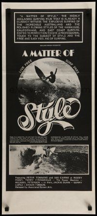 5r526 MATTER OF STYLE Aust daybill '70s black and white images of incredible Australian surfers!