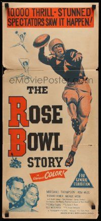 5r559 ROSE BOWL STORY Aust daybill '52 Vera Miles, football quarterback Marshall Thompson!