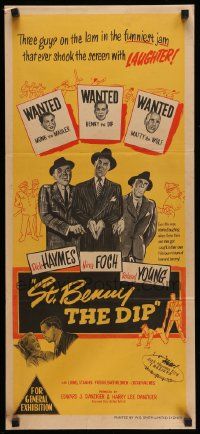 5r568 ST BENNY THE DIP Aust daybill '51 directed by Edgar Ulmer, Dick Haymes & Nina Foch!