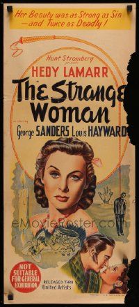 5r573 STRANGE WOMAN Aust daybill '46 directed by Edgar Ulmer, Hedy Lamarr, Ben Ames Williams!