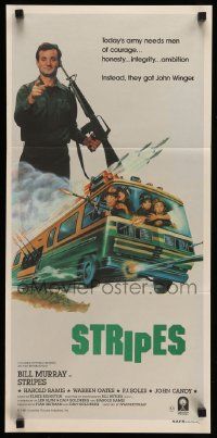 5r576 STRIPES Aust daybill '81 Ivan Reitman classic military comedy, Bill Murray wants YOU!