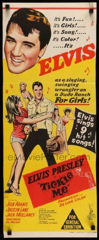 5r584 TICKLE ME Aust daybill '65 Elvis Presley is fun, way out wild & wooly, spooky & full of joy!