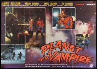 5r211 PLANET OF THE VAMPIRES German 33x47 '69 Mario Bava, cool different sci-fi horror images!