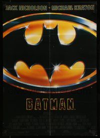 5r222 BATMAN German '89 directed by Tim Burton, Michael Keaton, cool image of Bat logo!