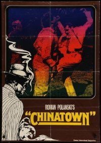 5r236 CHINATOWN teaser German '74 Roman Polanski directed classic, image of Nicholson fighting!