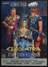 5r237 CLEOPATRA German '63 Elizabeth Taylor, Richard Burton, Rex Harrison, Howard Terpning art!