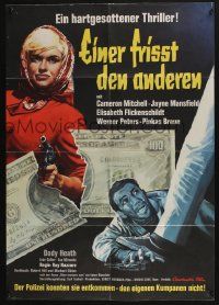 5r244 DOG EAT DOG German '66 sexy Jayne Mansfield, based on When Strangers Meet, different!