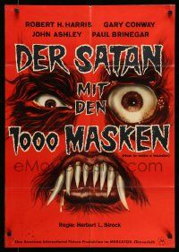 5r263 HOW TO MAKE A MONSTER German '62 best artwork of the gruesome man-made creature!