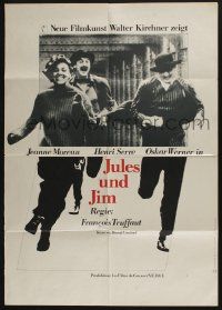 5r270 JULES & JIM German R69 Francois Truffaut, Jeanne Moreau, Oskar Werner, different!