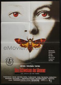 5r314 SILENCE OF THE LAMBS German '90 great image of Jodie Foster with moth over mouth!