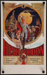 5r207 FLESH GORDON German 12x19 '75 sexy sci-fi spoof, great different erotic super hero art!