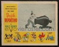 5r649 DESFILE DEPORTIVO Mexican LC '50s Walt Disney, great cartoon image of Goofy with cannon!