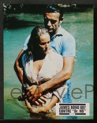 5r863 DR. NO 8 French LCs R80s different images of Sean Connery as Bond & sexy Ursula Andress!
