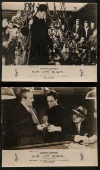 5r989 ON THE WATERFRONT 4 French LCs '55 directed by Elia Kazan, classic Marlon Brando!