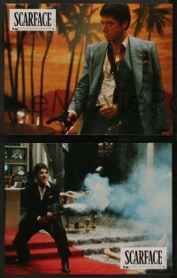 5r811 SCARFACE 12 French LCs '84 Al Pacino as Tony Montana, Pfeiffer, De Palma, Oliver Stone!