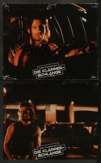 5r677 ESCAPE FROM NEW YORK 16 German LCs '81 John Carpenter, Kurt Russell, different images!