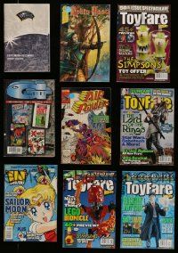 5s069 LOT OF 9 MAGAZINES '80s-00s Wizards of the Coast, ToyFare, In Power, + two comic books!