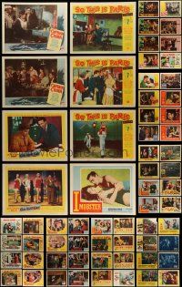 5s196 LOT OF 73 LOBBY CARDS '50s-60s incomplete sets of scene cards from a variety of movies!