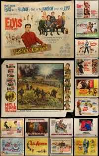5s328 LOT OF 19 FORMERLY FOLDED HALF-SHEETS '50s-70s great images from a variety of movies!