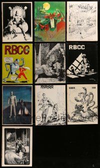 5s063 LOT OF 10 ROCKET'S BLAST COMICOLLECTOR ADZINES #106-115 '74 cool sci-fi & fantasy art!