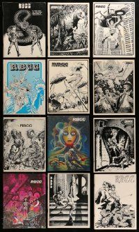 5s061 LOT OF 12 ROCKET'S BLAST COMICOLLECTOR ADZINES #127-138 '76-77 cool sci-fi & fantasy art!