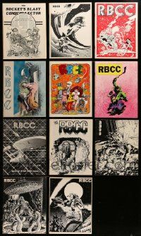 5s062 LOT OF 11 ROCKET'S BLAST COMICOLLECTOR ADZINES #116-126 '75-76 cool sci-fi & fantasy art!