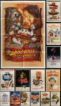 5s174 LOT OF 15 FOLDED DISNEY ONE-SHEETS '70s-90s great images from a variety of movies!
