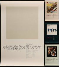 5s348 LOT OF 4 UNFOLDED BEATLES MUSIC POSTERS '87 Help, Let It Be, Please Please Me, White Album