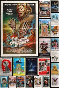 5s138 LOT OF 49 FOLDED ONE-SHEETS '70s-80s great images from a variety of different movies!