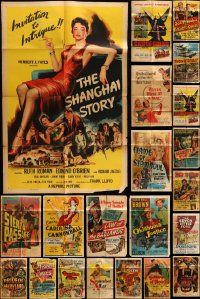 5s165 LOT OF 21 FOLDED ONE-SHEETS '40s-50s great images from a variety of different movies!
