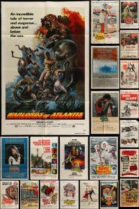 5s163 LOT OF 23 FOLDED ONE-SHEETS '50s-80s great images from a variety of different movies!