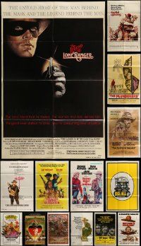 5s170 LOT OF 18 FOLDED COWBOY WESTERN ONE-SHEETS '60s-80s great images from a variety of movies!