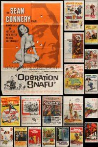 5s167 LOT OF 20 FOLDED ONE-SHEETS '60s great images from a variety of different movies!