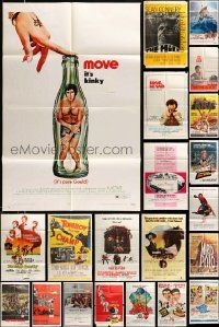 5s157 LOT OF 33 FOLDED ONE-SHEETS '60s-80s great images from a variety of different movies!