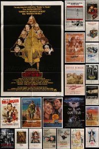 5s124 LOT OF 92 FOLDED ONE-SHEETS '70s-90s great images from a variety of different movies!