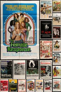 5s159 LOT OF 29 FOLDED ONE-SHEETS '60s-80s great images from a variety of different movies!