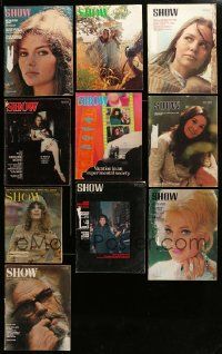 5s067 LOT OF 10 SHOW MAGAZINES '70s the magazine of films and the arts, filled with great content!