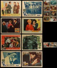 5s224 LOT OF 18 CRIME FILM NOIR LOBBY CARDS '40s-50s I Am a Fugitive From a Chain Gang & more!