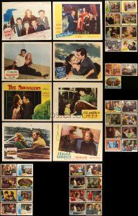5s204 LOT OF 43 1940S LOBBY CARDS '40s great scenes from a variety of different movies!