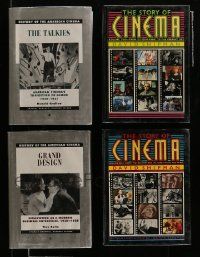 5s270 LOT OF 4 HARDCOVER MOVIE BOOKS '80s-90s The Story of Cinema, The Talkies, Grand Design!