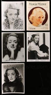 5s312 LOT OF 5 BETTE DAVIS REPRO 8X10 PHOTOS '80s great portraits of the legendary leading lady!